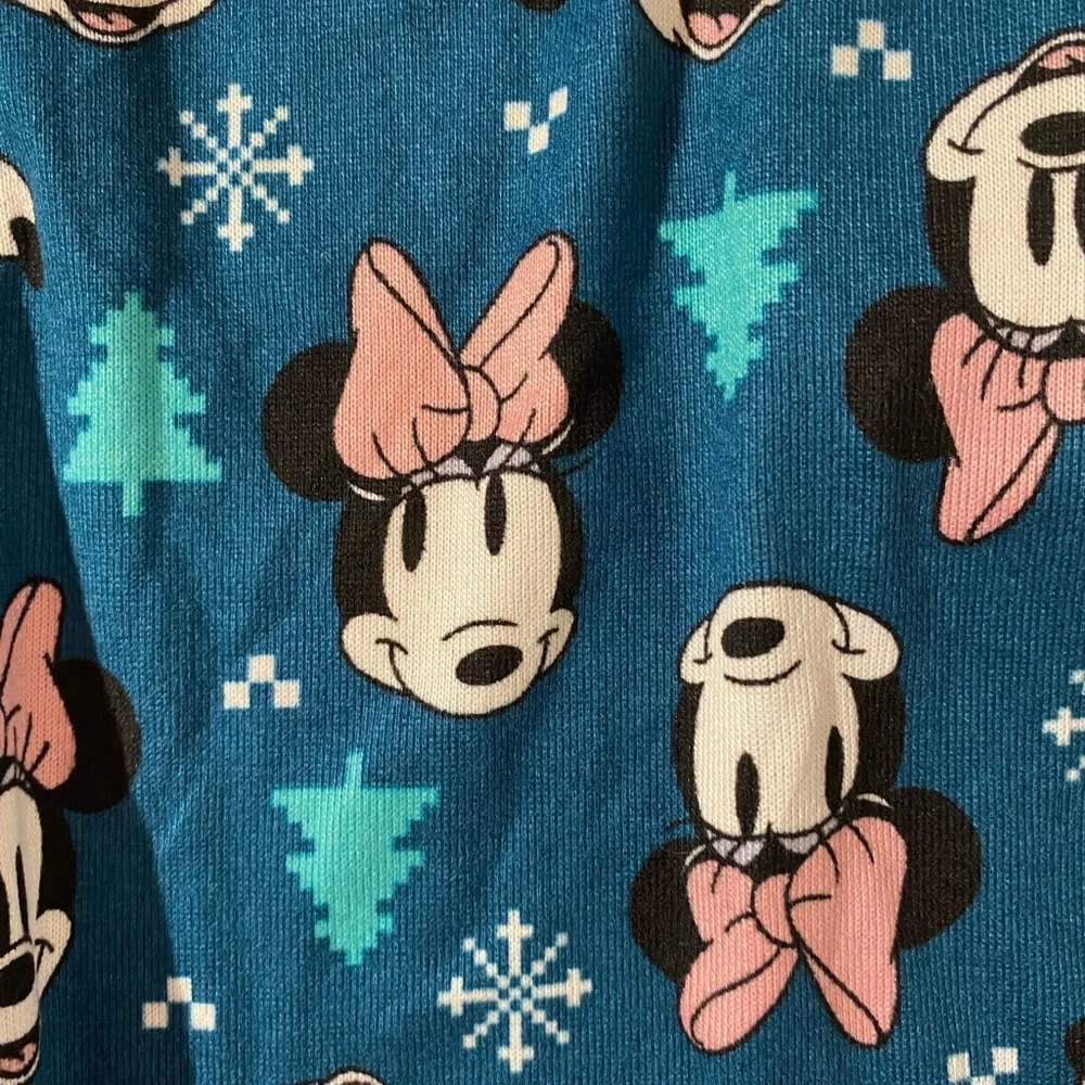 Disney Pajama Bottoms - Blue with Pink and White Minnie XL (16-18) (OQ)